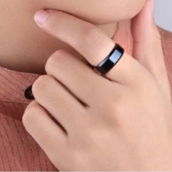 ☀️3/$12☀️ Black Stainless Steel Men’s Ring Size 11 - Picture 2 of 7